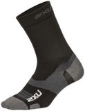 2XU Vectr Light Cushion Sokken Zwart-Titanium Unisex One Size