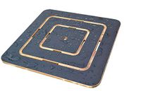 Castelmerlino Accessoires voor de douche, berken-multiplex, natuur, 59,5 x 59,5 cm