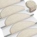 vidaXL Trapmatten zelfklevend 15 st sisal-look 65x21x4 cm platinakleur
