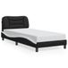 VidaXL Cadre de lit Noir Similicuir 90x190 cm