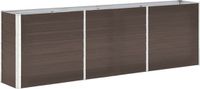 vidaXL - Plantenbak - verhoogd - 240x40x77 cm - gegalvaniseerd staal - bruin
