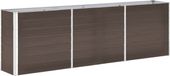 vidaXL - Plantenbak - verhoogd - 240x40x77 cm - gegalvaniseerd staal - bruin