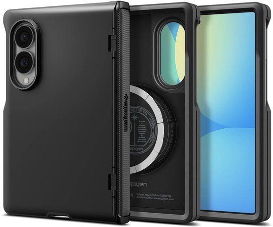 Spigen Slim Armor Pro MagFit Back Cover voor Samsung Galaxy Z Fold 8 - Zwart