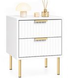 HOMCOM Nachtkastje MDF 40x39x48cm Wit