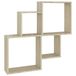 VidaXL Wandschap kubus 80x15x78,5 cm bewerkt hout sonoma eiken
