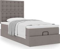 Maison Exclusive - Cadre de lit ottoman avec matelas taupe, 90x190 cm, textile