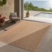 Teppium Tapis intérieur et extérieur, robuste, résistant aux intempéries et facile d'entretien, aspect jute naturel, idéal pour salon, cuisine, terrasse, jardin et balcon, 240 x 340 cm
