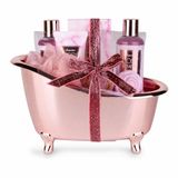Accentra COSY MOMENTS badset rosé geur Tea Rose & Velvet glanzend kuipje