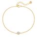 Glanzstücke München Armband Zirkonia Wit 925 Zilver Geel Goud 17 cm