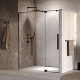 Brauer Stellar - Nisdeur - 2-Delig - Draaiend - Helder Glas - 140 x 200 cm - Omkeerbaar - incl. Glascoating - Mat Zwart