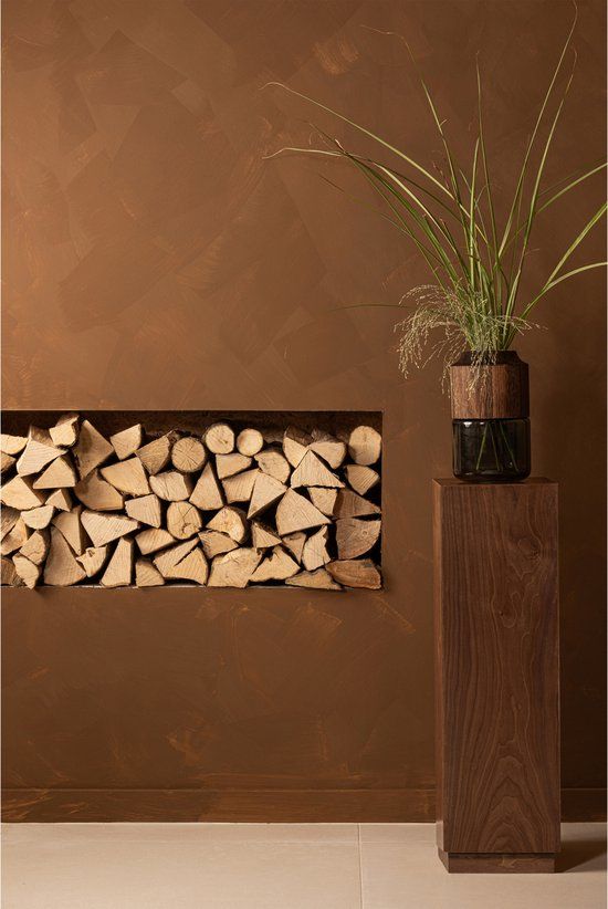 WOOOD Enid Plant Stand - Wood - Walnut - 80x24x24