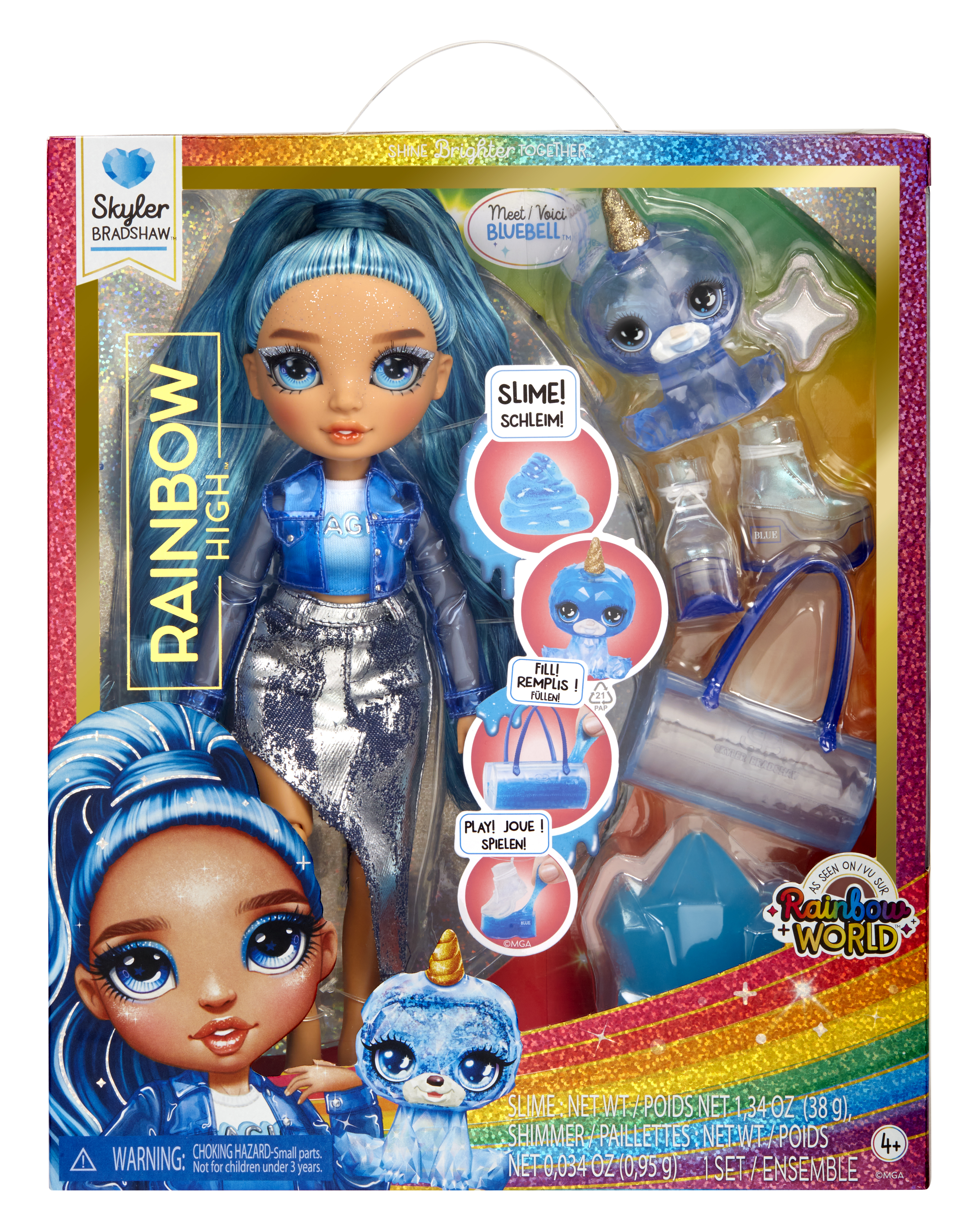 MGA Entertainment Klassieke Rainbow High-modepop - Skyler (blauw)