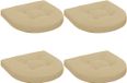 vidaXL - Zitkussens - 4 stuks - Beige - 40 x 40 x 5 cm