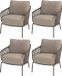 AVH-Collectie Amalfi Pasadena low dining tuinset 5-delig zand