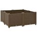 VidaXL Plantenbak verhoogd 80x80x38 cm polypropyleen Bruin