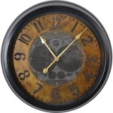 Lesli Living Perth Wandklok retro industrieel 65x11 cm