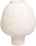 QUVIO Japandi vaas - Keramiek - Gebroken wit - 21 cm