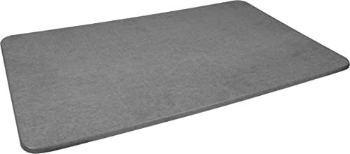 Cornat Badmat 60 x 39 x 1 cm - van natuurlijk kiezelgoer - duurzaam natuurlijk materiaal - waterabsorberend en sneldrogend - antibacterieel en huidvriendelijk - grijs / badmat / KGPLGOH