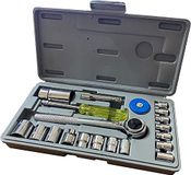 Kippen 1242AS Steeksleutelset met accessoires, 21-delig