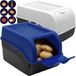 Boîte de rangement pour pommes de terre, bleu foncé et blanc, set de 2