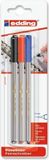 Edding Fineliner - Office liner - Rood, Zwart en Blauw - EF 89