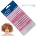 Poniks Rouleaux à permanente - 12 pièces 7mm Rose/Blanc