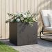 VidaXL Plantenbak zwart 50 x 50 x 49 cm koudgewalst staal