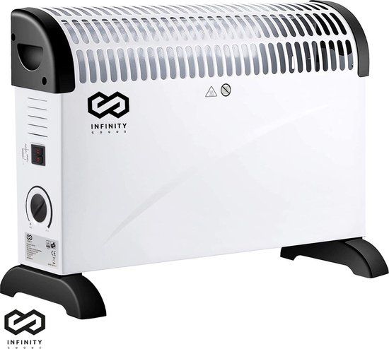 Infinity Goods Elektrische Convector Kachel - 2000W - Verstelbare Thermostaat - 50 m² - Wit