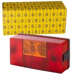 HELLA 2VA 006 040-291 Achterlicht - Gloeilamp - 24/12V - Opbouw - Lenskleur: Rood / Geel - Stekker: Platte stekker - links - Aantal: 1