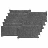 vidaXL Kussensloop Donkergrijs 40 x 80 cm Katoensatijn 12 stuks
