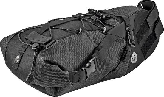 AGU Seat-Pack Venture Zadeltas Zwart Reflecterend - 10L - Waterafstotend - Zadel - 100% Gerecycled Polyester