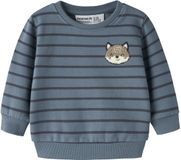 NAME IT - NBMNADDEL LS SWEAT BRU - Baby - Vesten - Blue Mirage - Maat 74