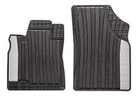 CarFashion 267985 Silverstone, all-weather mat CD2, matten voorzijde 2-delig, TPE-rubbermat zwart, gekleurd inzetstuk in Gabon grijs, automatten set zonder mathouder