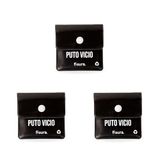 Fisura – Draagbare asbak “P*to vicio”. 3 stuks voor auto, vakantie en buitenactiviteiten. Eenvoudig op te bergen, herbruikbaar. Grootte: 8 cm x 8 Centimeters.
