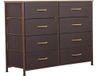 Armoire à 8 tiroirs, robuste, peu encombrante, 96x81x30 cm, marron