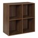 HOME DECO FACTORY - HD0577 - Modulaire 4-Cube unité de rangement en bois foncé