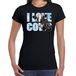 Bellatio Decorations Tekst shirt I love cows met dieren foto van een koe zwart voor dames - cadeau t-shirt koeien liefhebber S