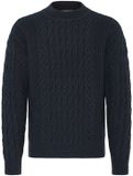 Casual Friday Trui Millow Lange Mouw Ronde Hals Katoen Donkere Marine Maat M