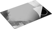 Chefcare Inductie Beschermer Abstracte Kunst - Zwart Wit - 81,6x52,7 cm