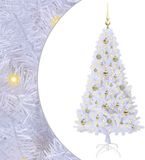 vidaXL Kunstkerstboom Wit 150 cm PVC en Staal