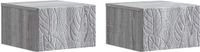 vidaXL Wandgemonteerde Zijtafel 2 st Grijs Sonoma 34,5 x 33 x 20 cm