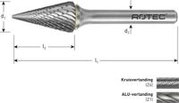Rotec VHM STIFTFREES M12X19 KEGEL SPITS