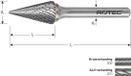 Rotec VHM STIFTFREES M12X19 KEGEL SPITS