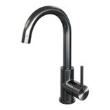 Brauer Gunmetal Carving Hoge Opbouw Wastafelmengkraan met Draaibare Ronde Uitloop Model A Gunmetal Geborsteld PVD