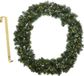 Decoris Kerstkrans - met verlichting - 60 cm - kunststof - incl. deurhanger