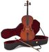 Gear4music Student 4/4 Cello met Gevoerde Koffer, Naturel