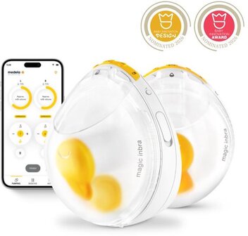 Medela Magic InBra™ - Draadloze Borstkolf - Dubbele Borstkolf Elektrisch - Handsfree - Geel