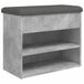 vidaXL Schoenenbankje - 62x32x50 cm - Hout - Betongrijs