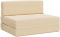 vidaXL Vouwbare Sofa Bed Crèmekleurig Stof