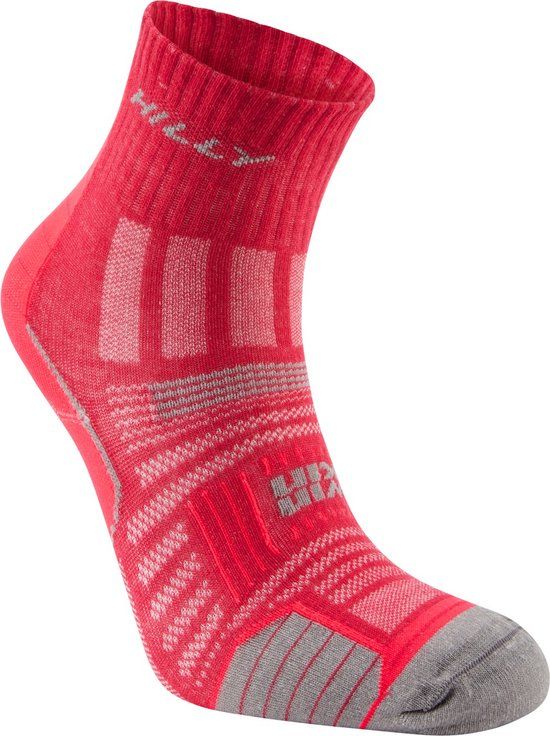 Hilly TwinSkin Anklet Hardloopsokken - Magenta - Maat 39-42